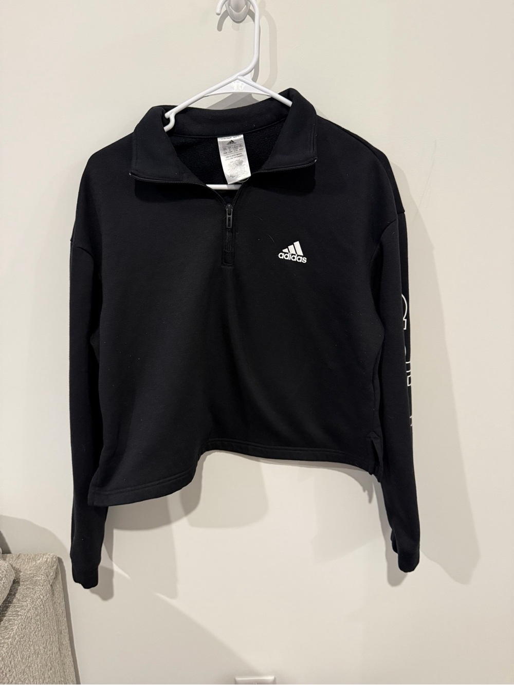 adidas Black Pullover with White Logo